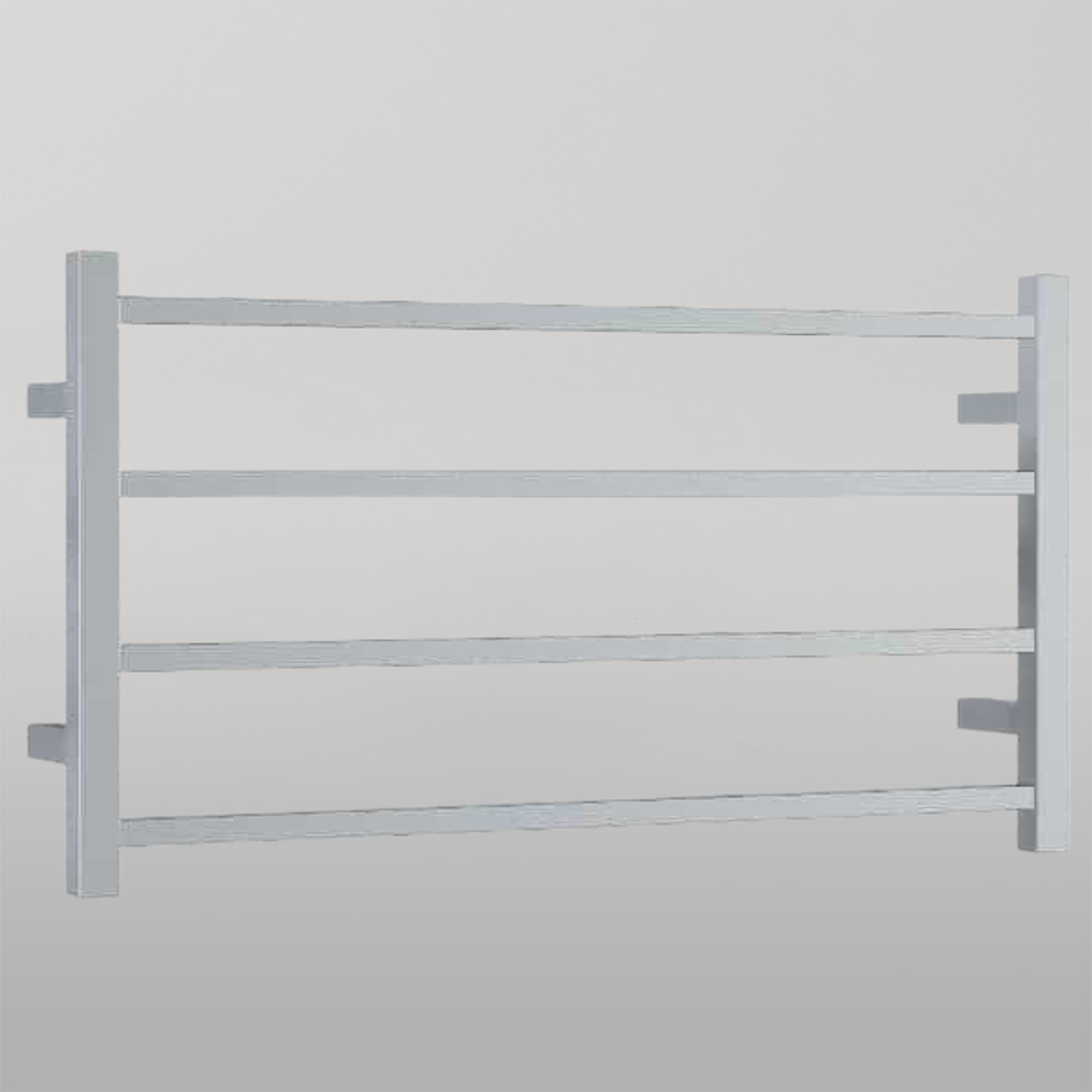 Straight Square Ladder Heated Towel Rail 800mm Polished Stainless Steel SS81M