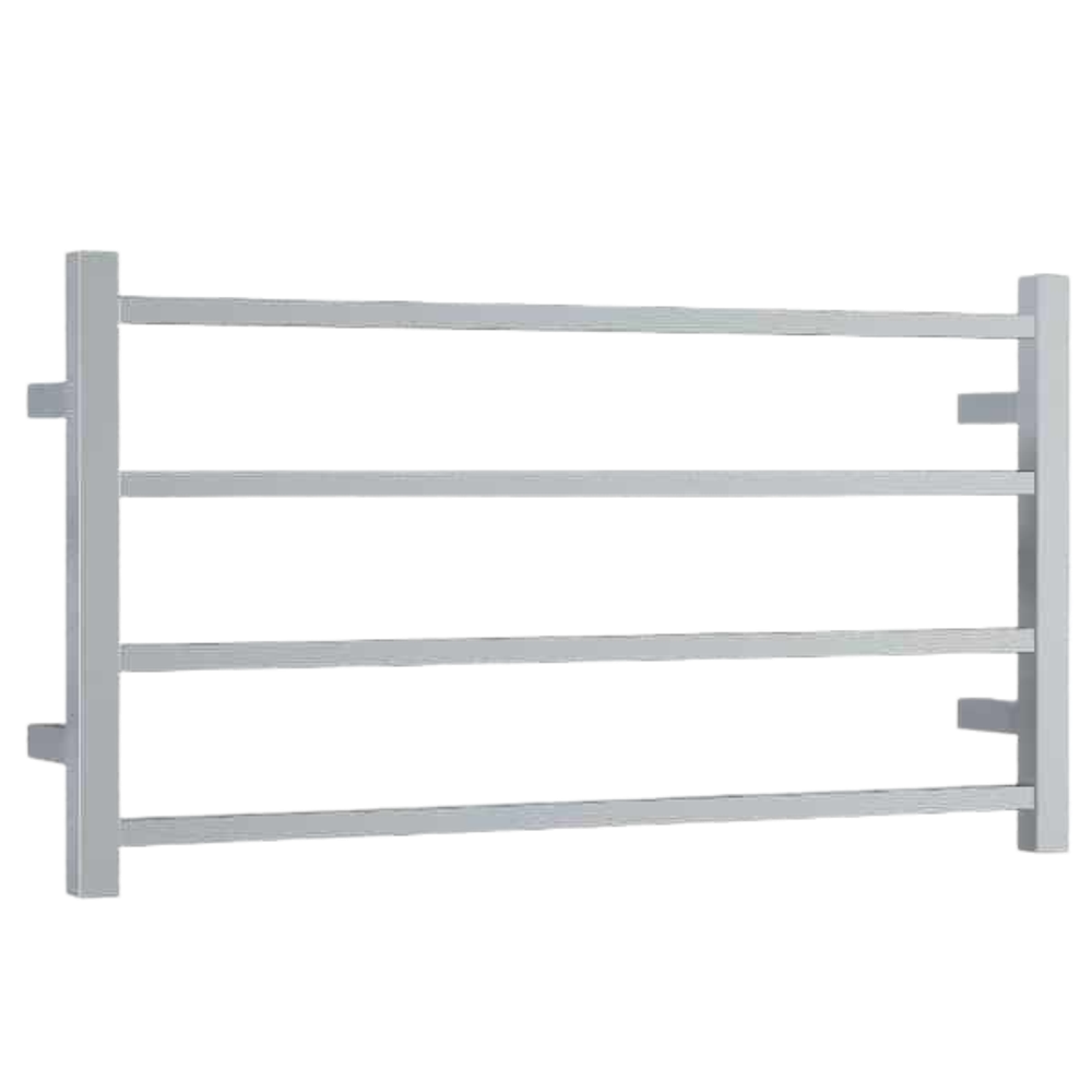 Straight Square Ladder Heated Towel Rail 800mm Polished Stainless Steel SS81M