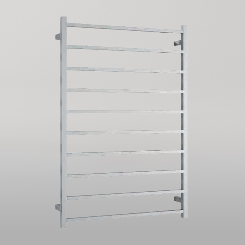 Straight Square Ladder Heated Towel Rail 800mm Polished Stainless Steel SS88M