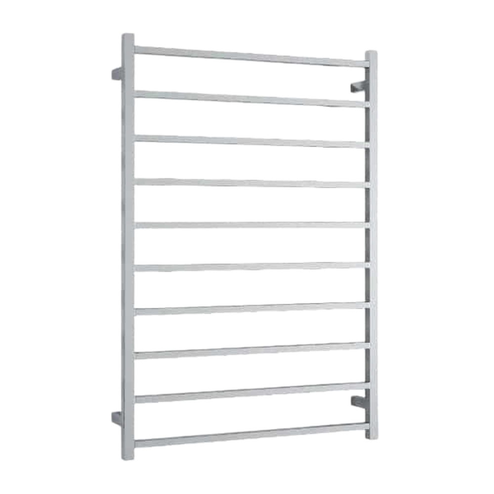 Straight Square Ladder Heated Towel Rail 800mm Polished Stainless Steel SS88M