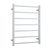 Brushed Straight Square Ladder Heated Towel Rail Brushed Stainless Steel