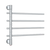 Straight Round Swivel Heated Towel Rail 600mm Polished Stainless Steel