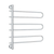 Thermogroup Straight Round Swivel Heated Towel Rail 675mm Polished Stainless Steel