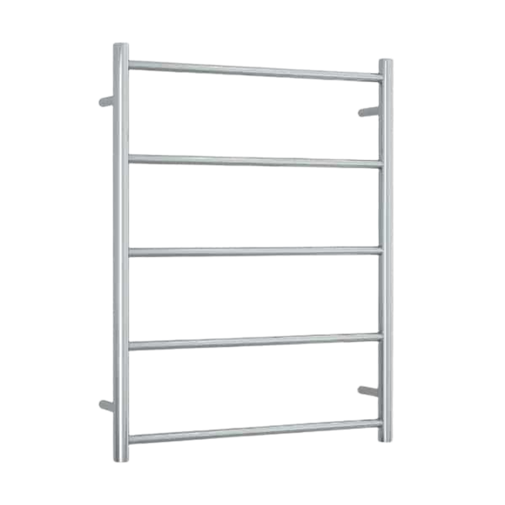 Straight Round Non-Heated Ladder Towel Rail Polished Stainless Steel