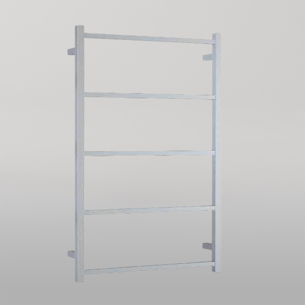 Straight Square Non-Heated Ladder Towel Rail Polished Stainless Steel