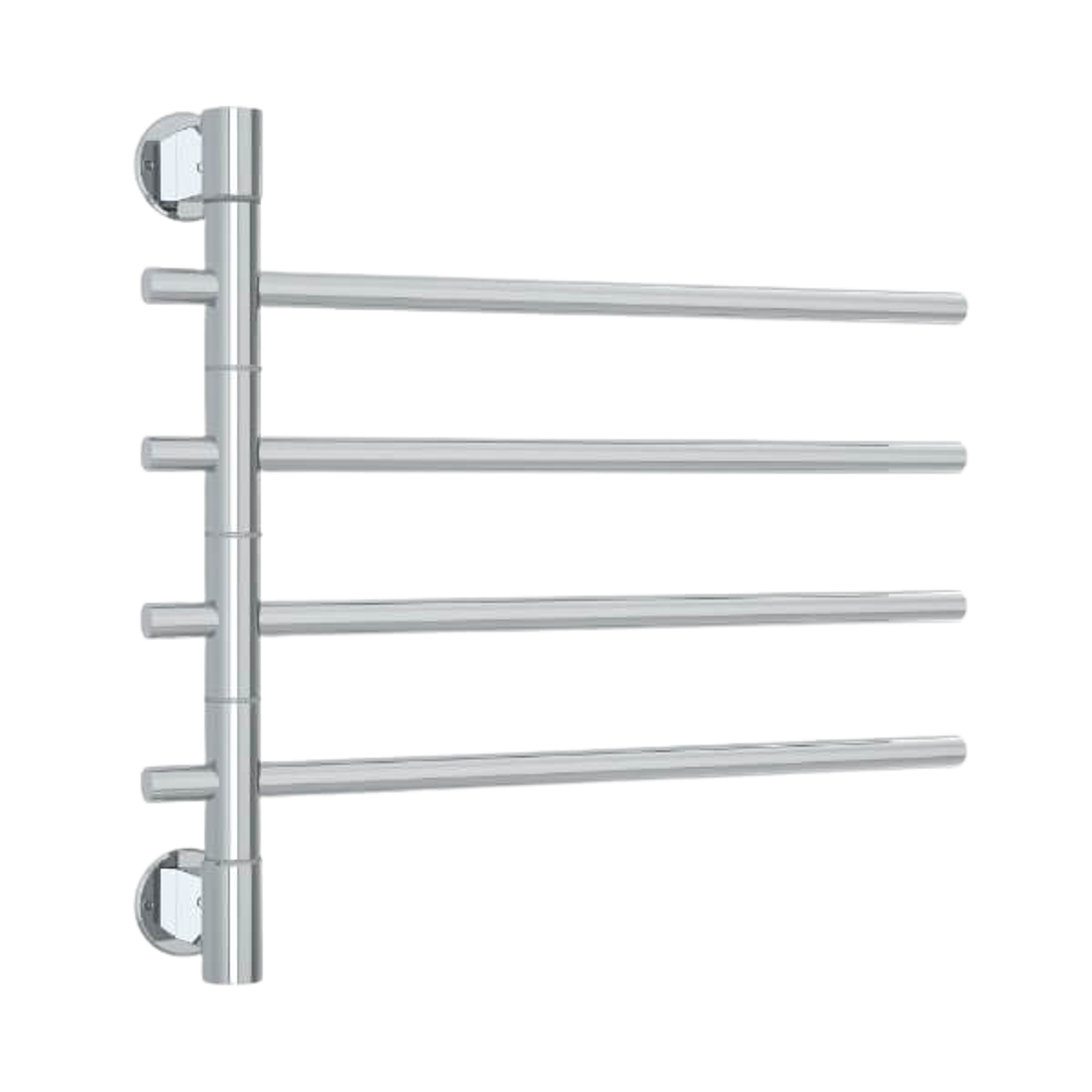 Straight Round Swivel Non-Heated Towel Rail Polished Stainless Steel