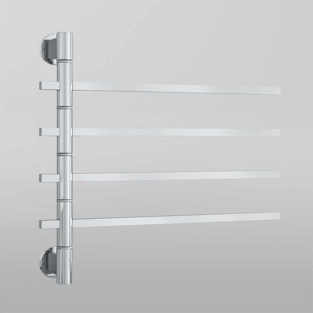 Straight Square Swivel Non-Heated Towel Rail Polished Stainless Steel