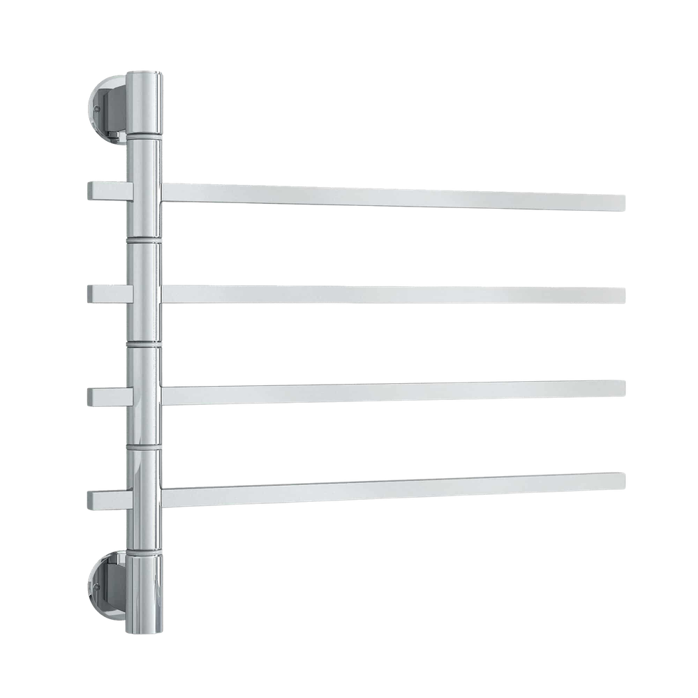 Straight Square Swivel Non-Heated Towel Rail Polished Stainless Steel