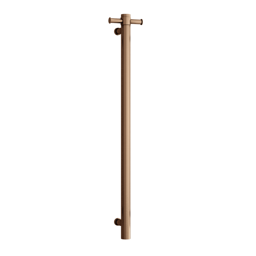 Brushed Bronze Round Vertical Heated Rail Brushed Bronze PVD