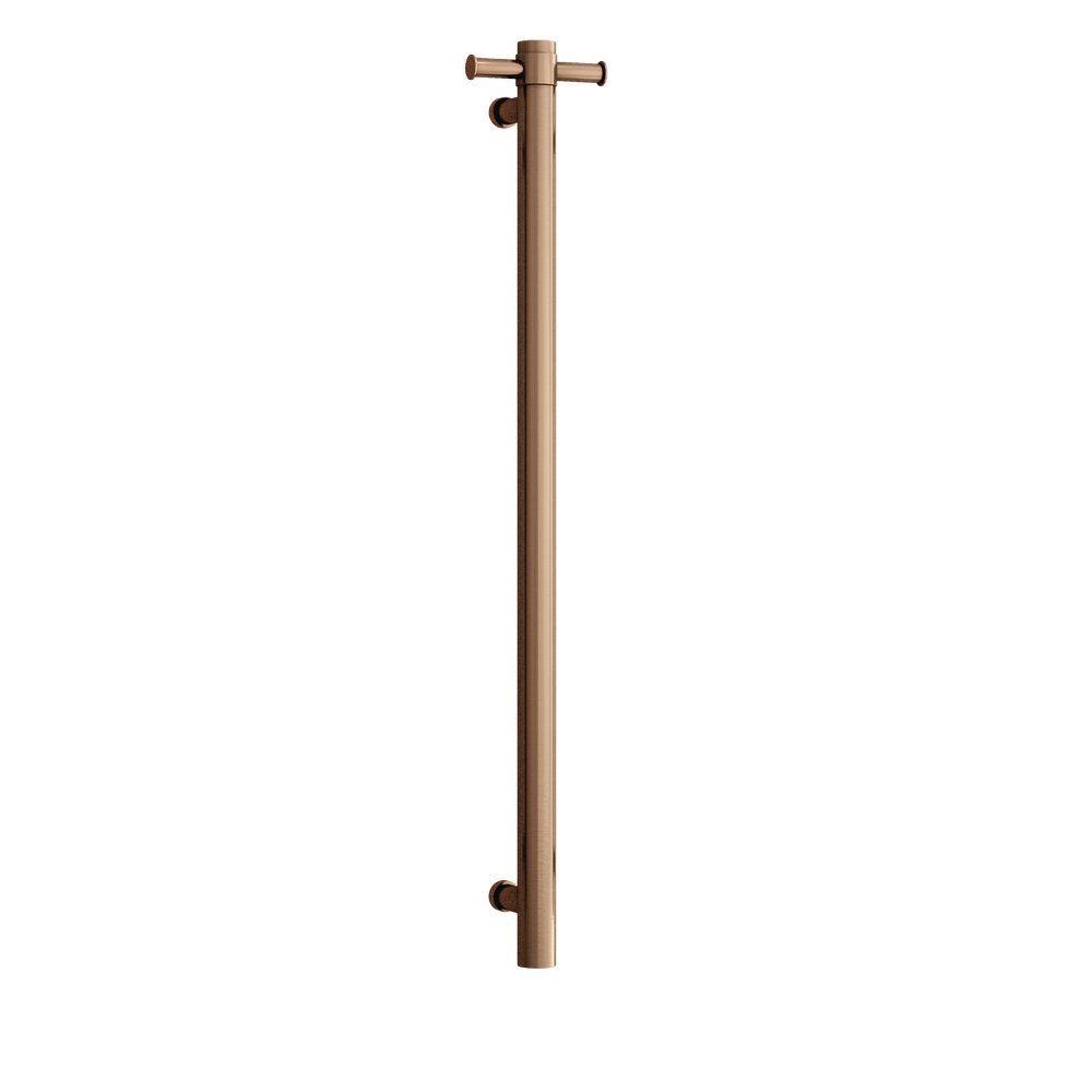 Brushed Bronze 240Volt Vertical Single Heated Rail Brushed Bronze PVD