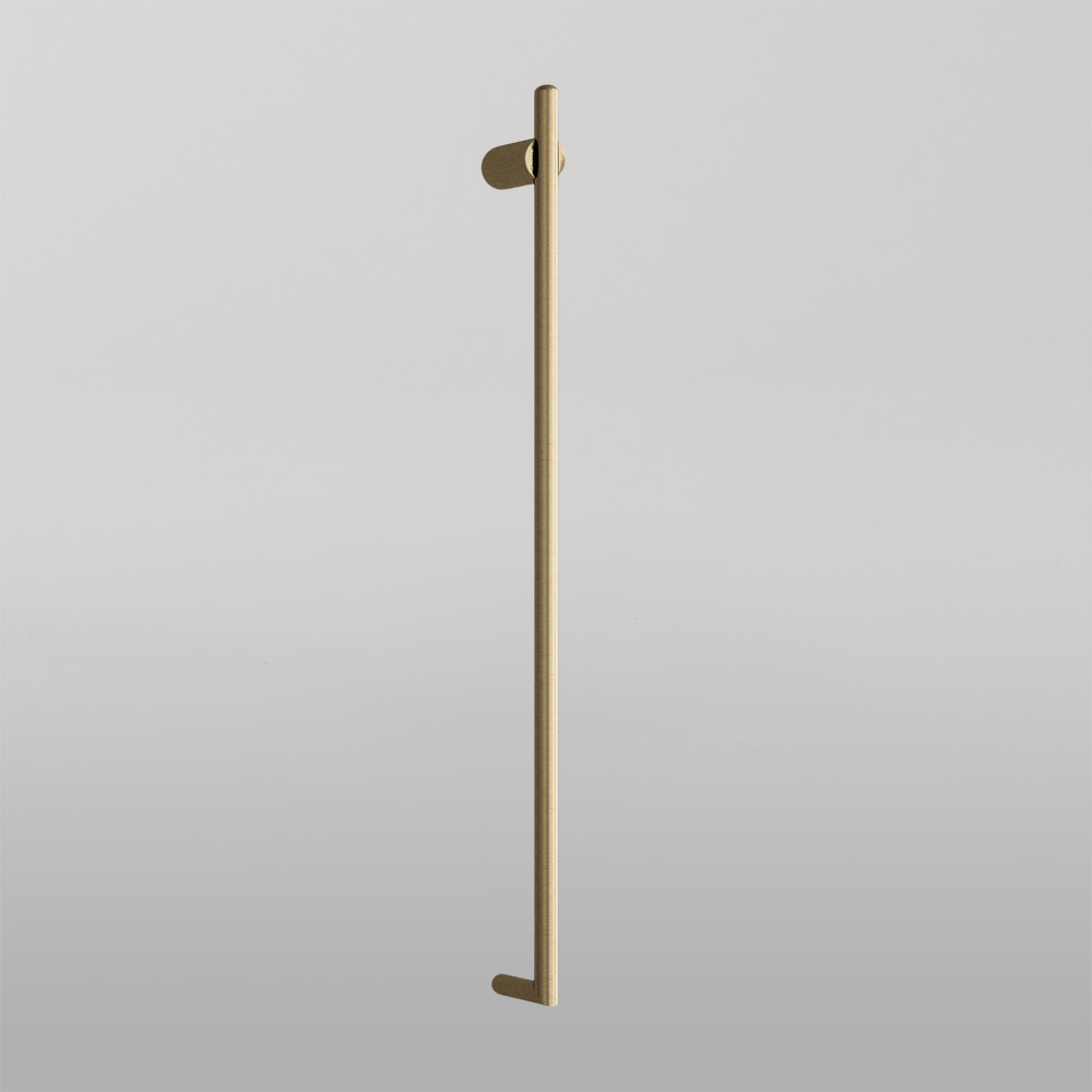 Vertical Heated Towel Rail Brushed Brass