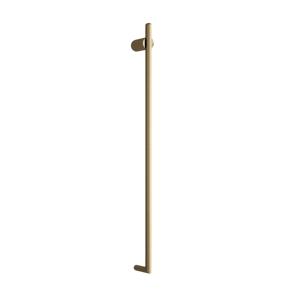 Vertical Heated Towel Rail Brushed Brass