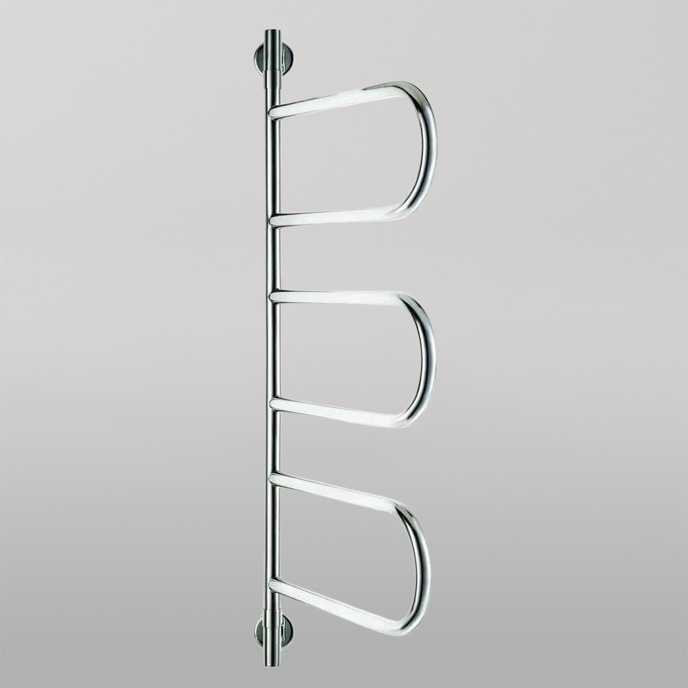 Jeeves Tangent W Swivel Heated Towel Rail Polished Stainless Steel