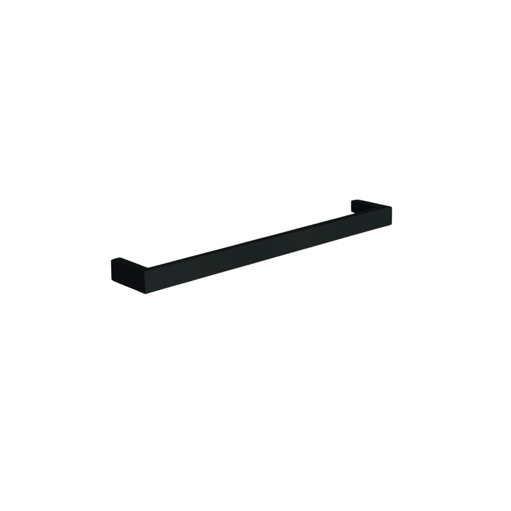 Square Single Bar Heated Towel Rail Matte Black