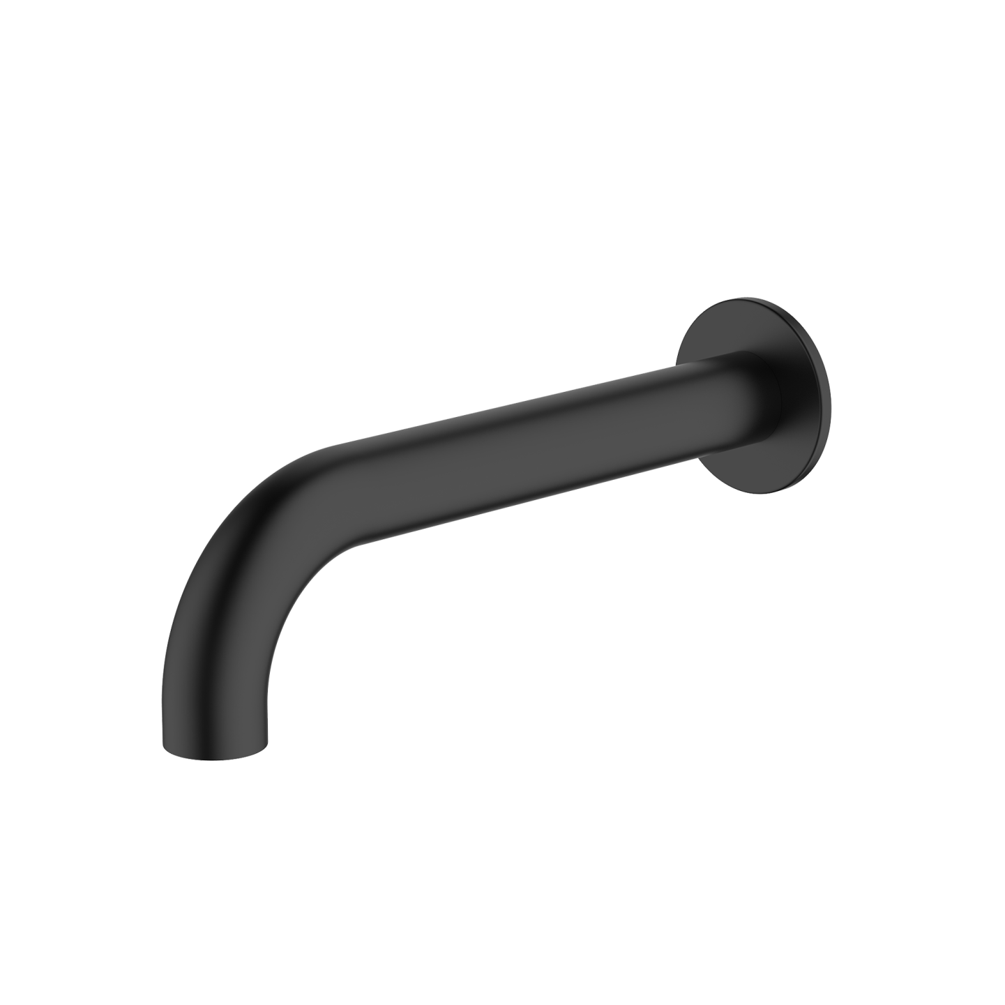 Venice Curved Wall Spout Matte Black