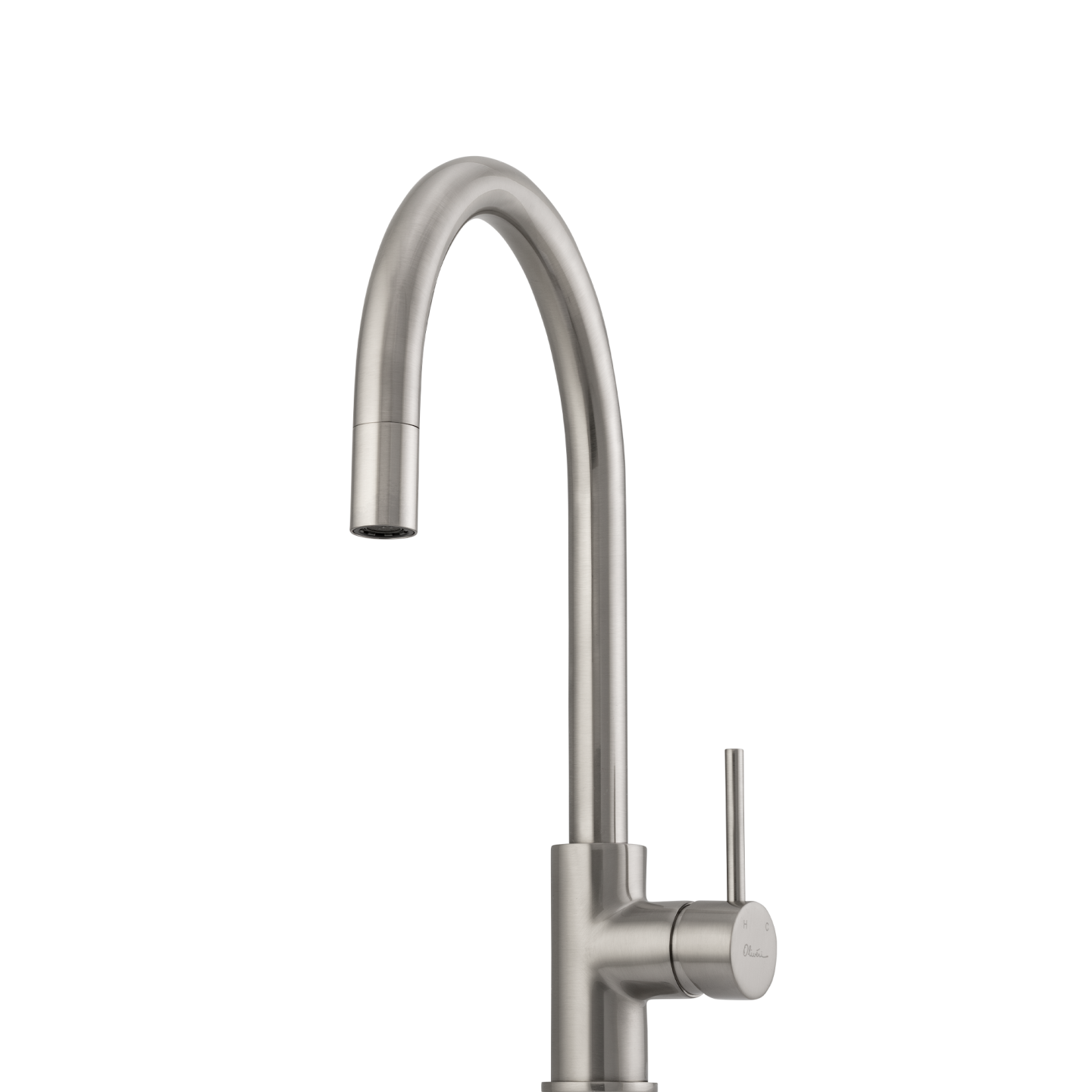 Venice Pull Out Goose Neck Mixer Brushed Nickel