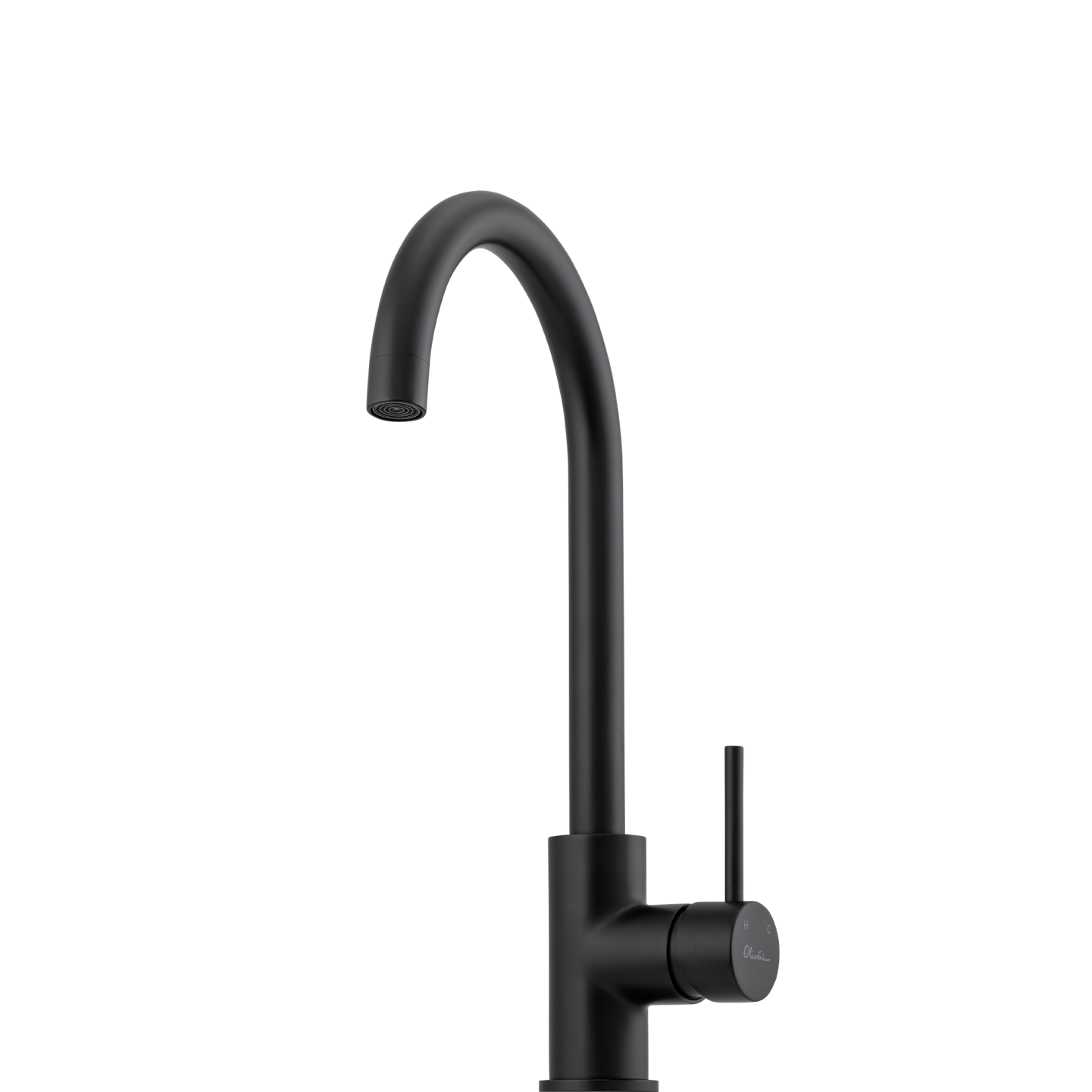 Venice Goose Neck Mixer Matte Black