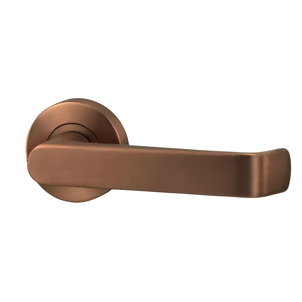 Lockwood Vivid Lever V1 Passage Set with Latch Satin Bronze