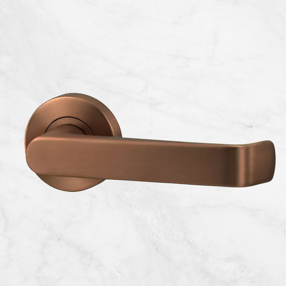 Lockwood Vivid Lever V1 Passage Set with Latch Satin Bronze