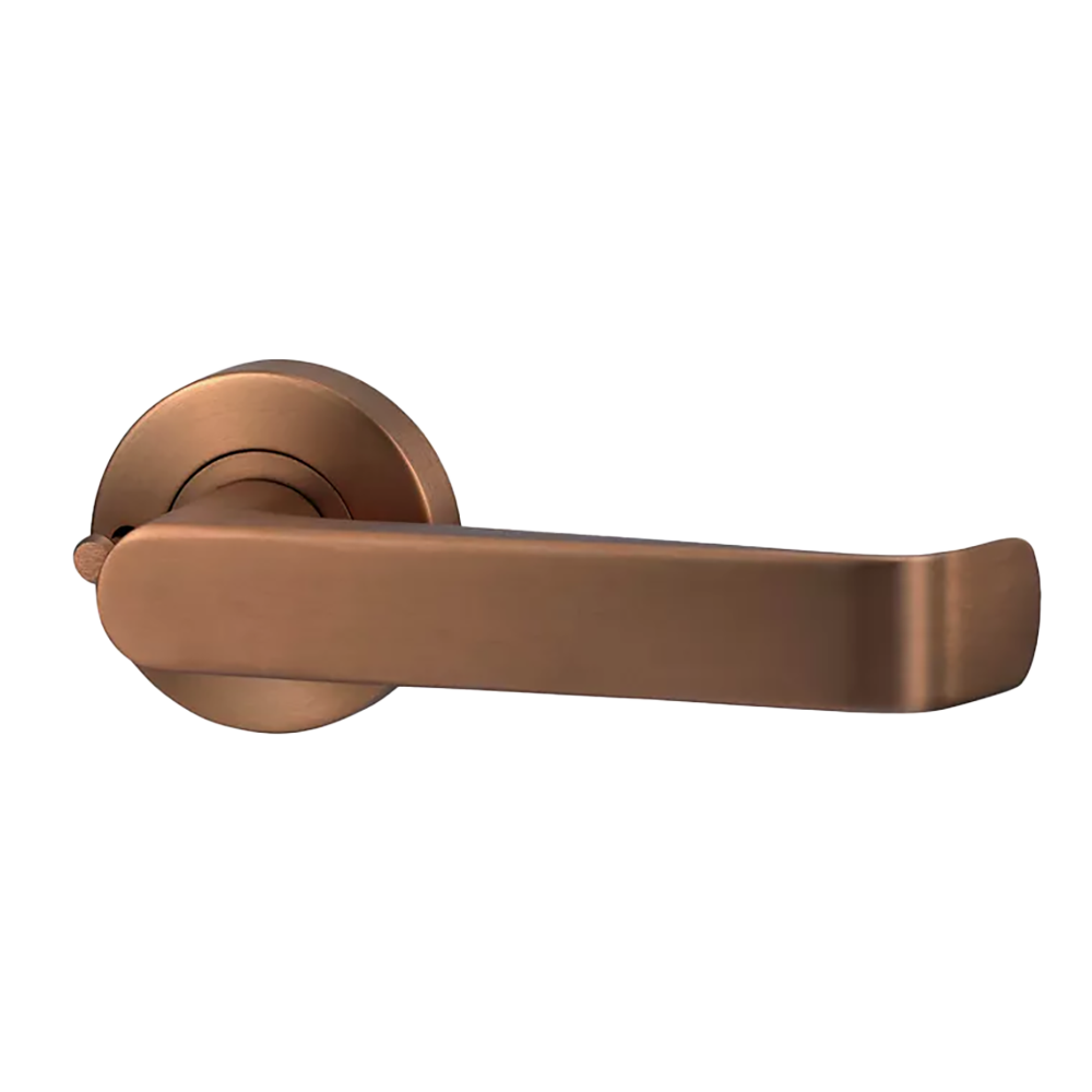 Lockwood Vivid Lever V1 Privacy Set with Latch Satin Bronze