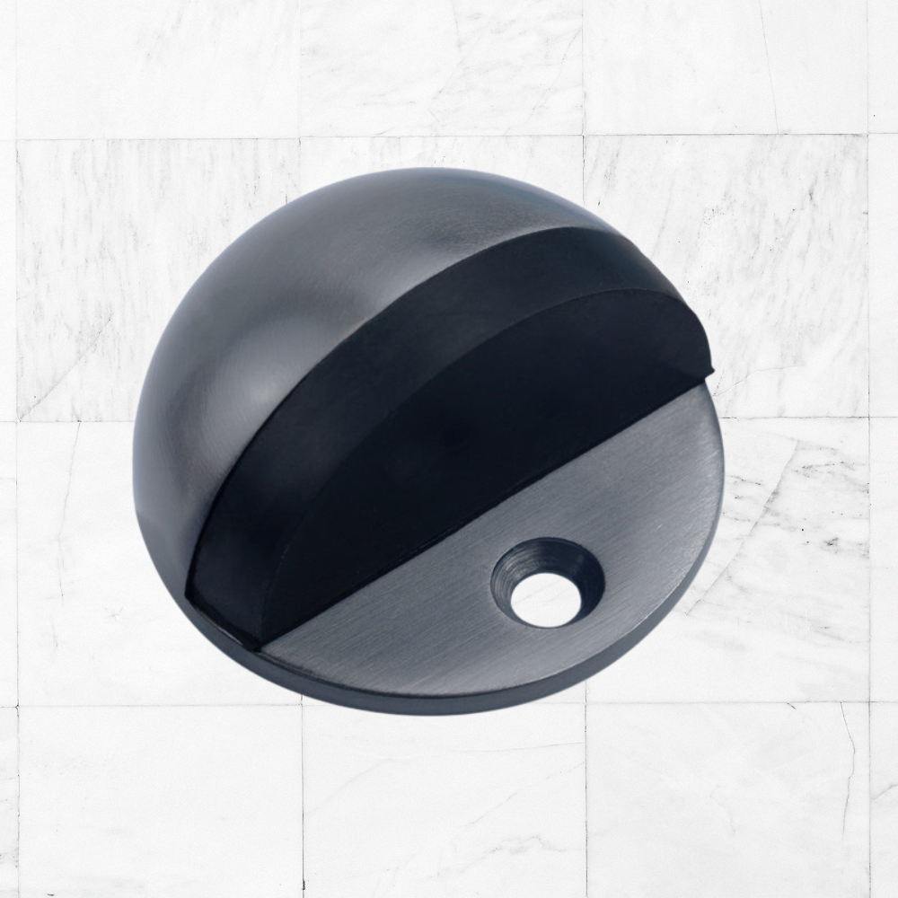 Lockwood Half Moon Door Stop Satin Gunmetal