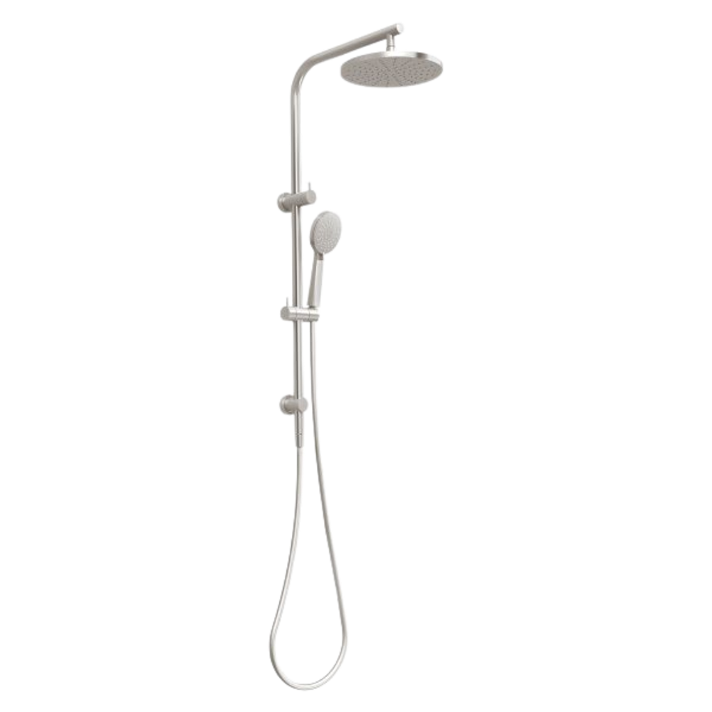 Vivid Slimline Twin Shower Brushed Nickel