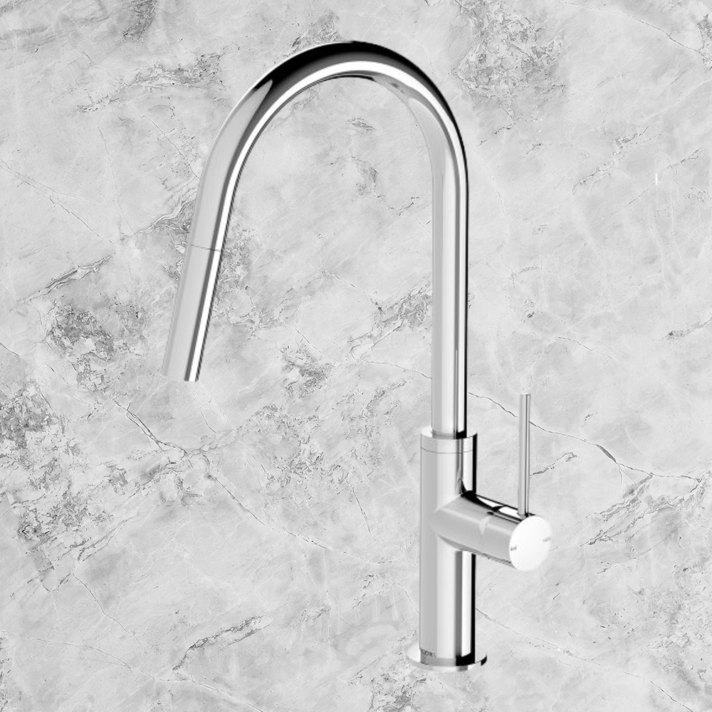 Vivid Slimline Chrome Pull Out Sink Mixer