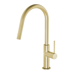 Phoenix Vivid Slimline Brushed Gold Pull Out Sink Mixer Lead Free