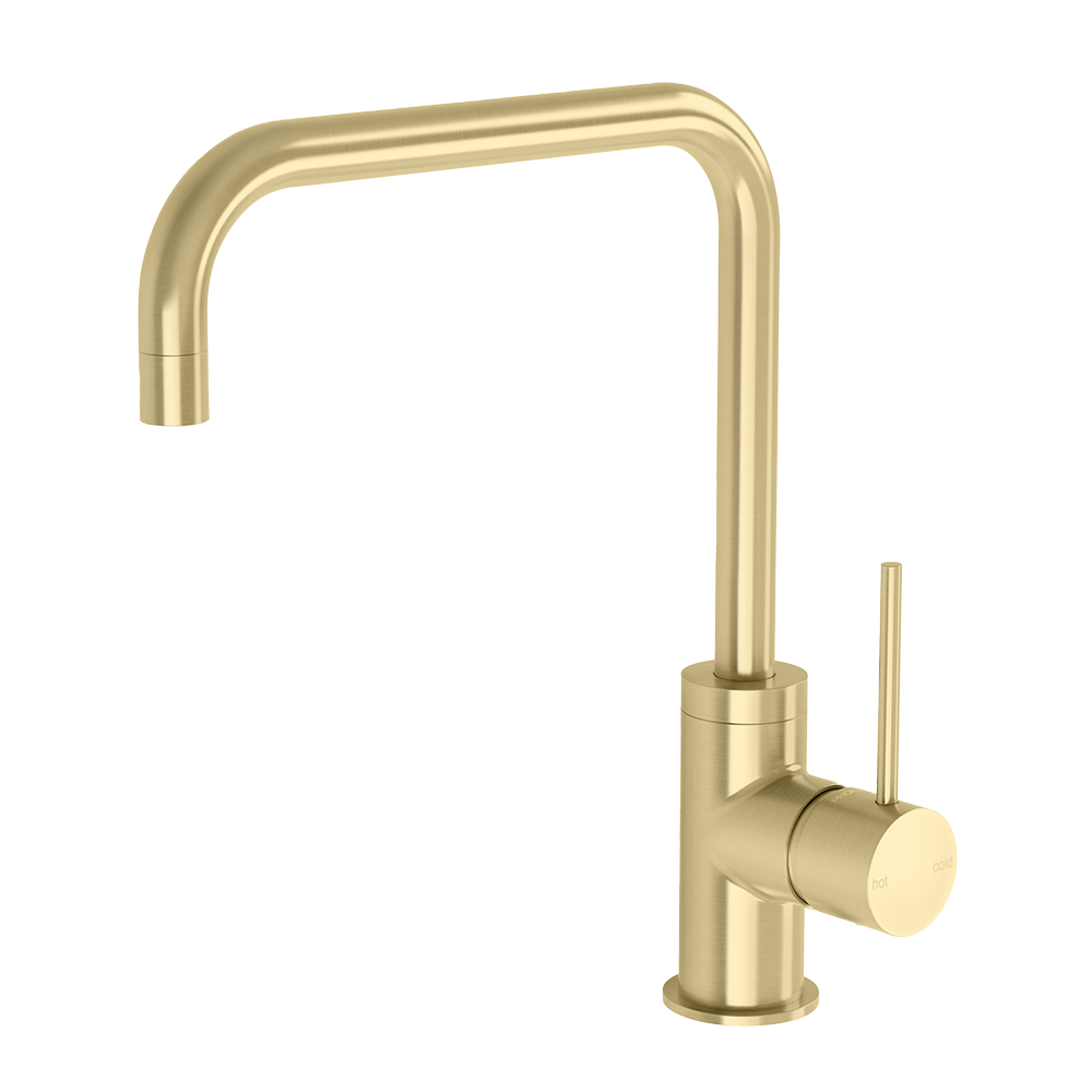 Vivid Slimline Sink Mixer 220mm Squareline Brushed Gold