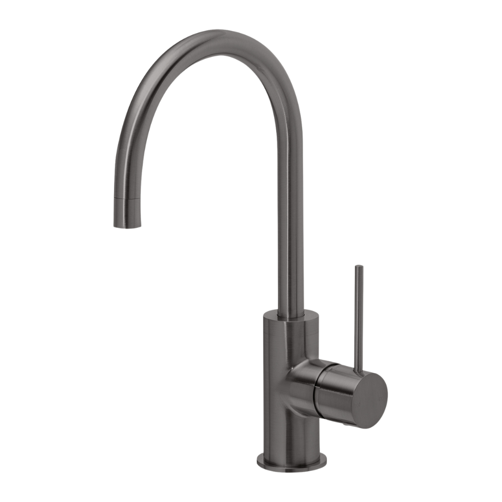 Vivid Slimline Brushed Carbon Sink Mixer 160mm Gooseneck