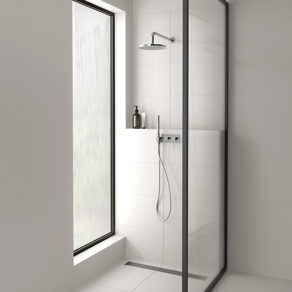 Vivid Slimline Wall Shower System Chrome