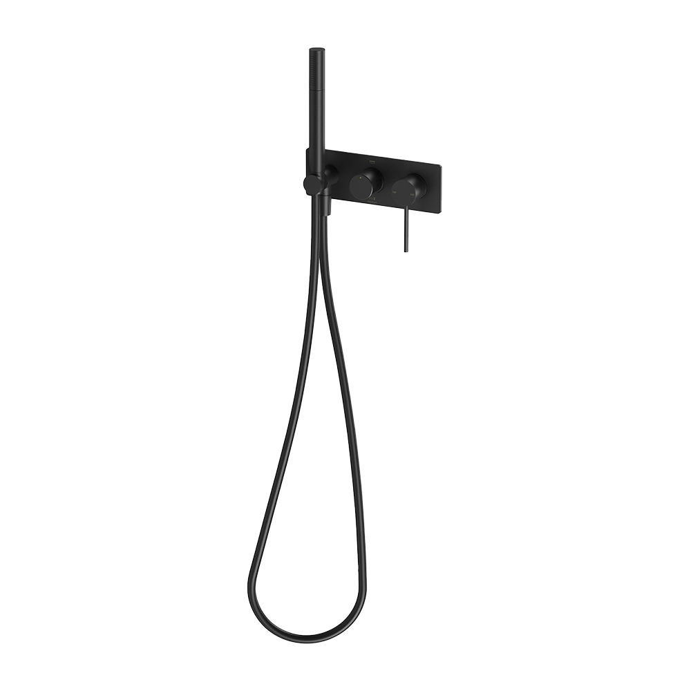 Vivid Slimline Wall Shower System Matte Black