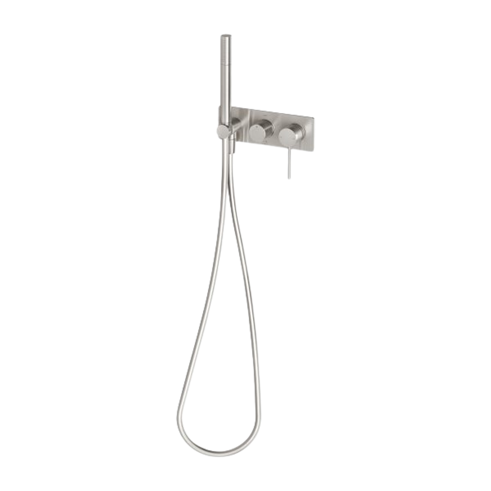 Vivid Slimline Wall Shower System Brushed Nickel