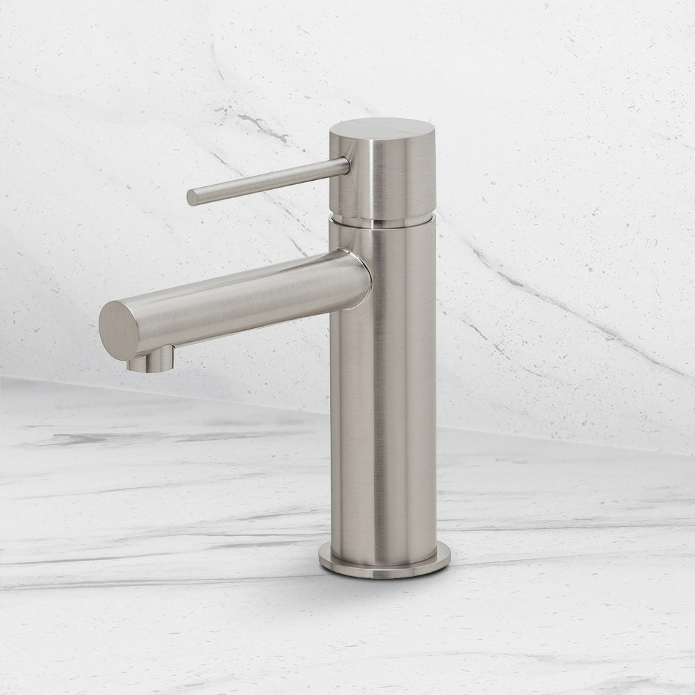 Vivid Slimline Basin Mixer Brushed Nickel