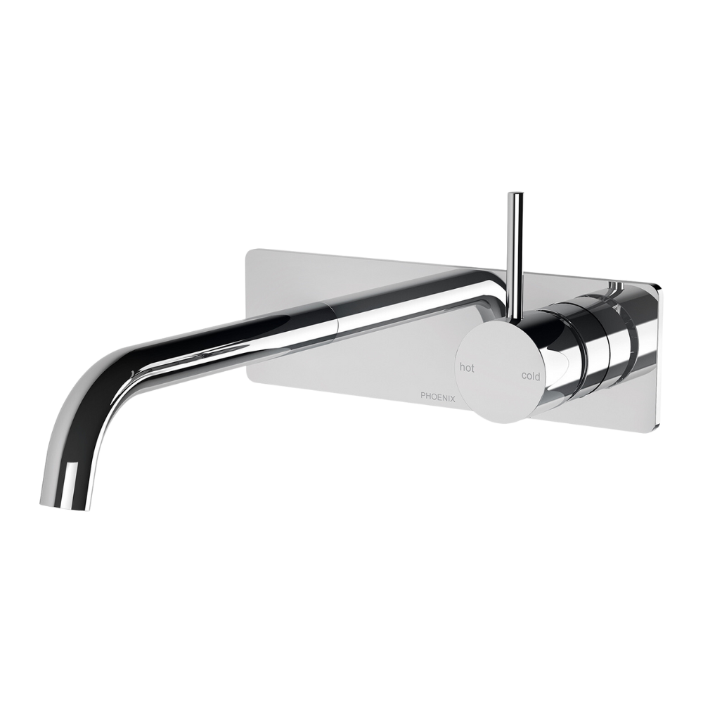 Vivid Slimline Up Basin / Bath Wall Mixer Set Chrome