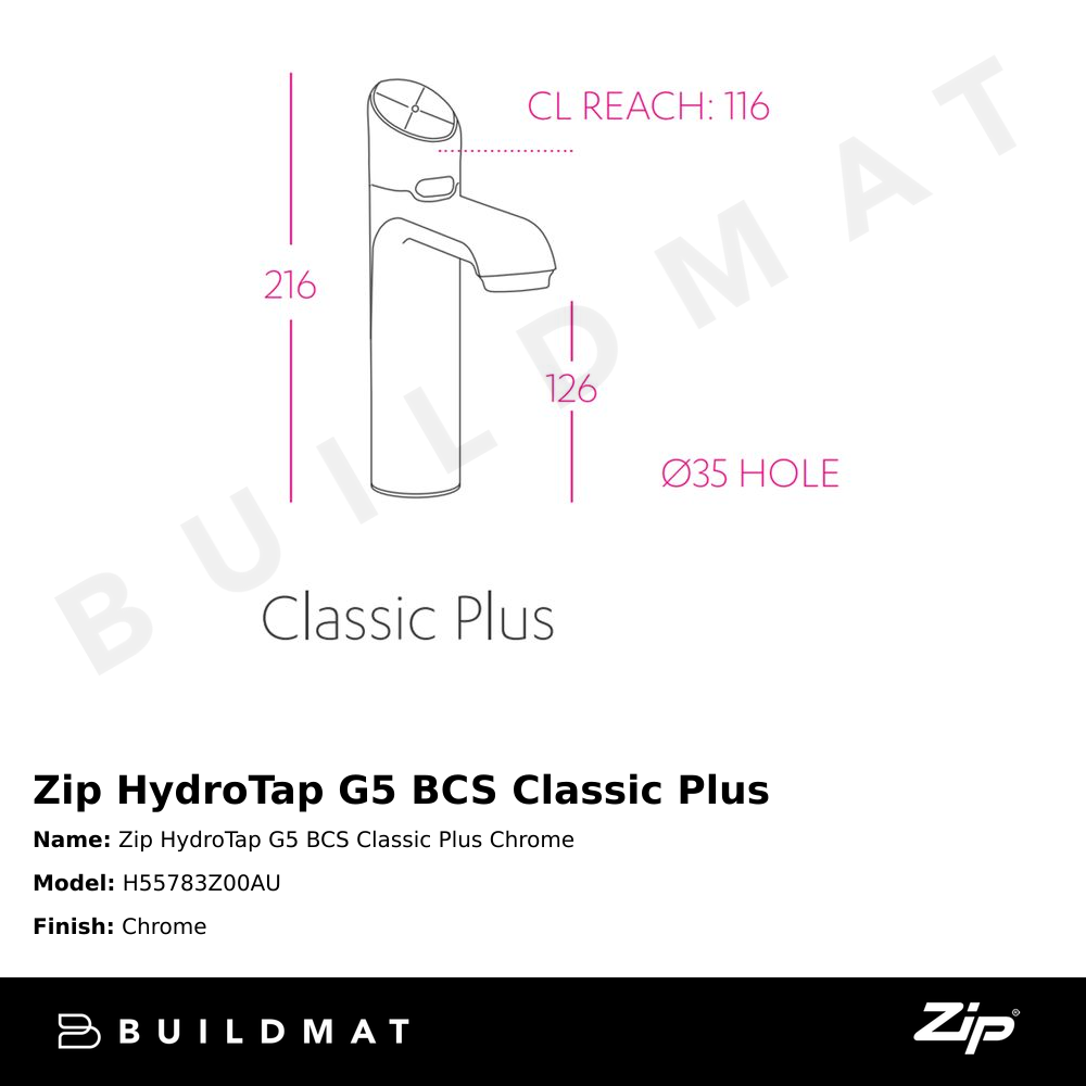 Zip HydroTap G5 BCS Classic Plus Chrome