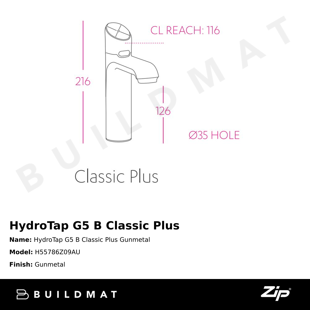 HydroTap G5 B Classic Plus Gunmetal