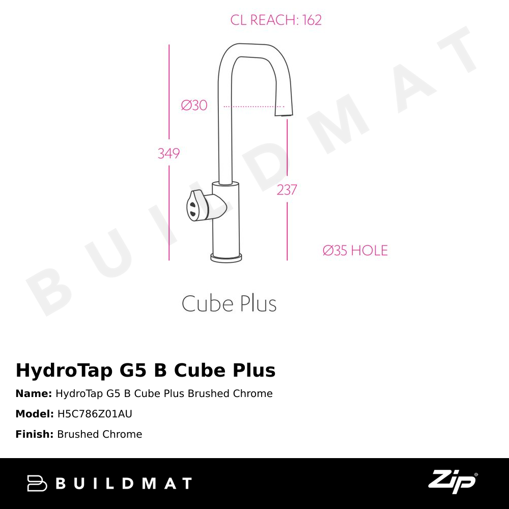 HydroTap G5 B Cube Plus Brushed Chrome