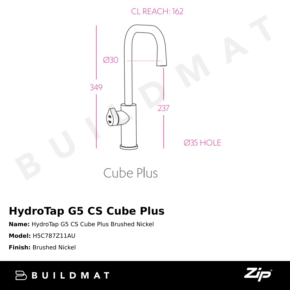 HydroTap G5 CS Cube Plus Brushed Nickel