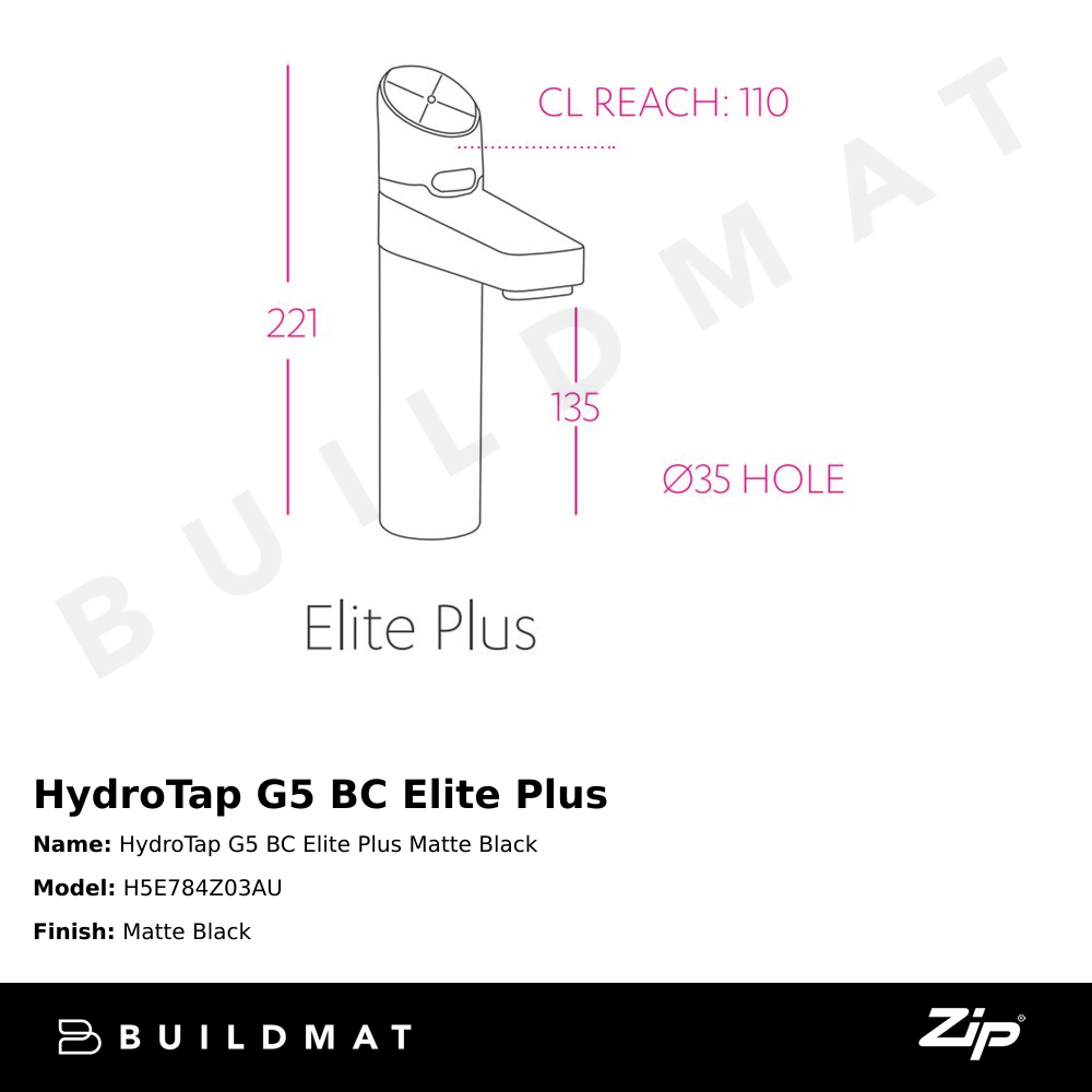 HydroTap G5 BC Elite Plus Matte Black