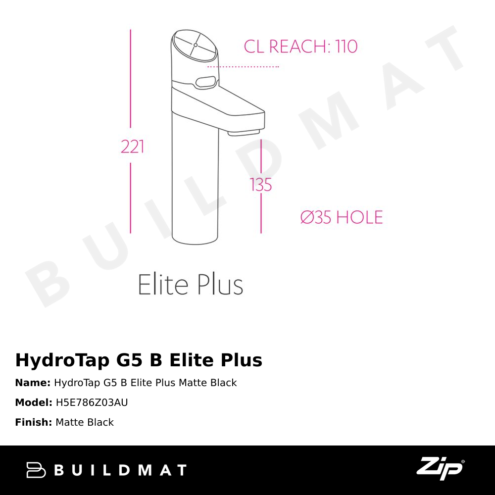 HydroTap G5 B Elite Plus Matte Black