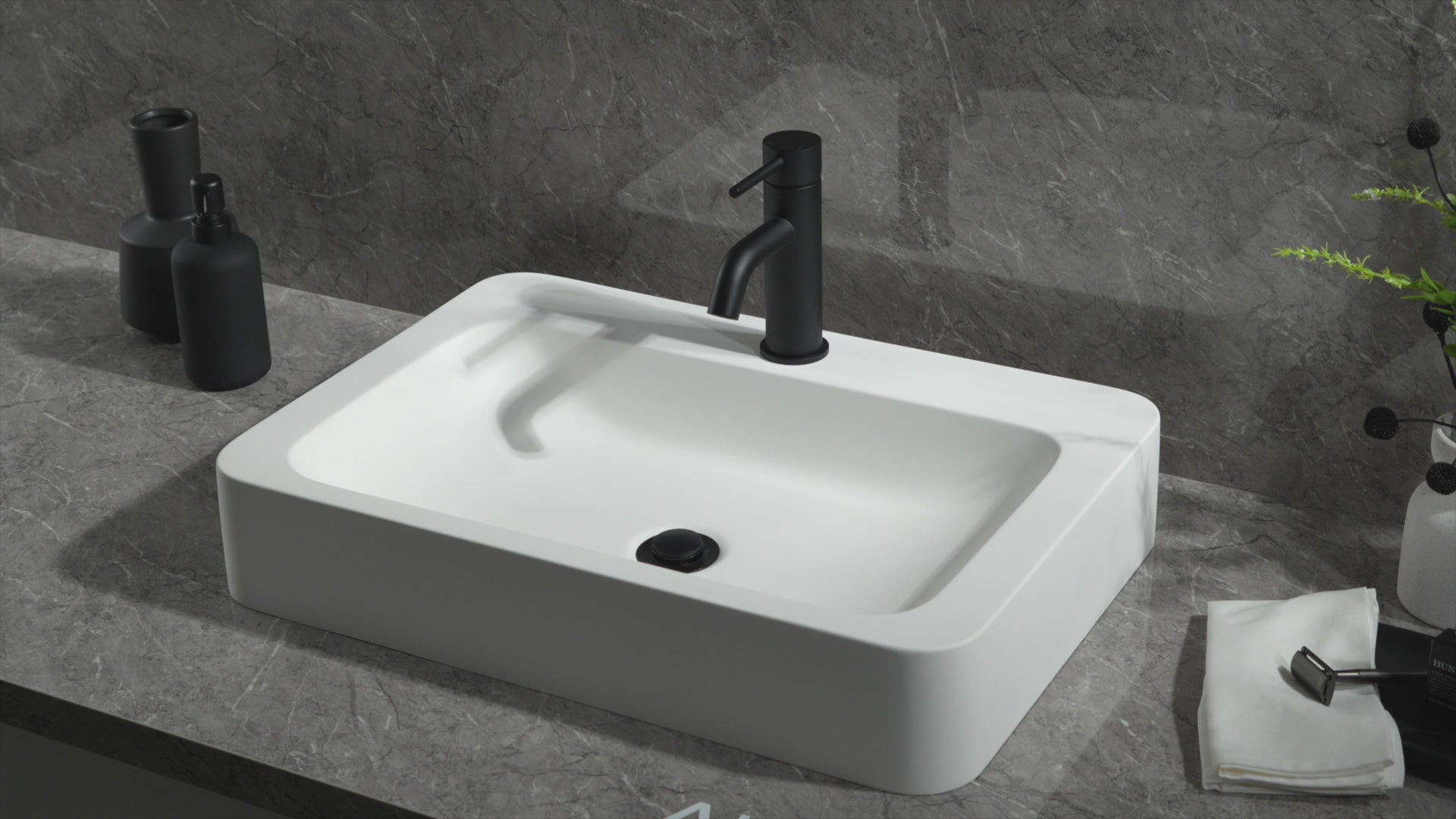 Mira Matte Black Short Basin Mixer