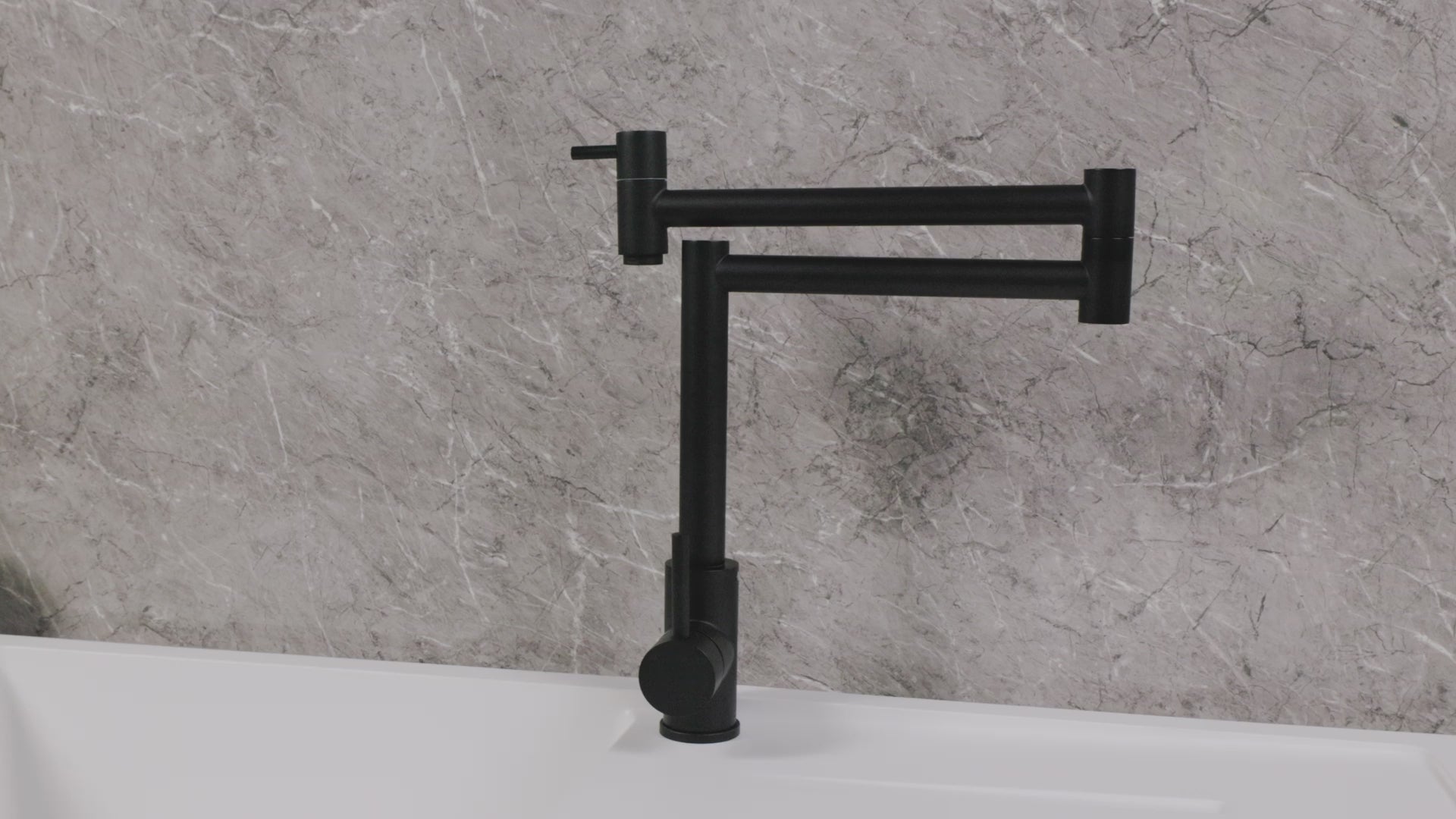 Barbara Bench Pot Filler Matte Black