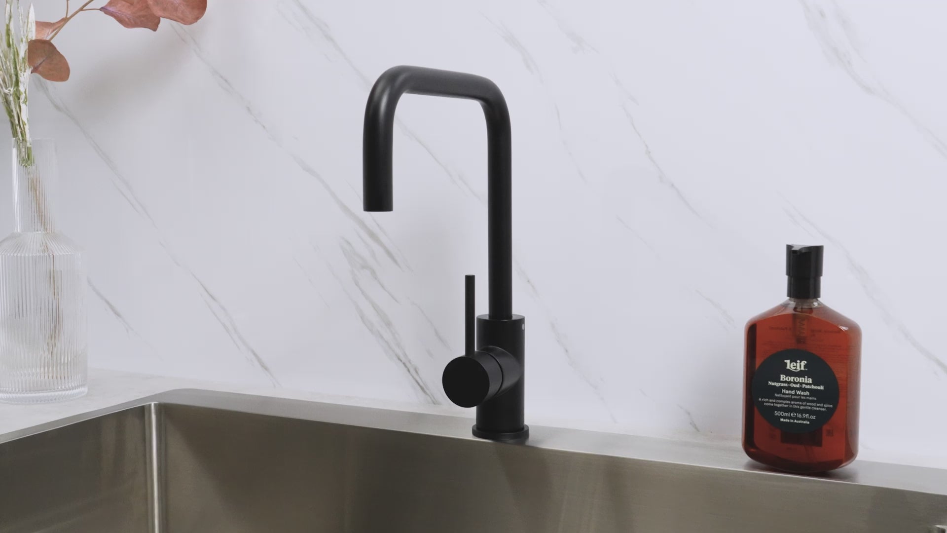 Charlotte Matte Black Square Mixer