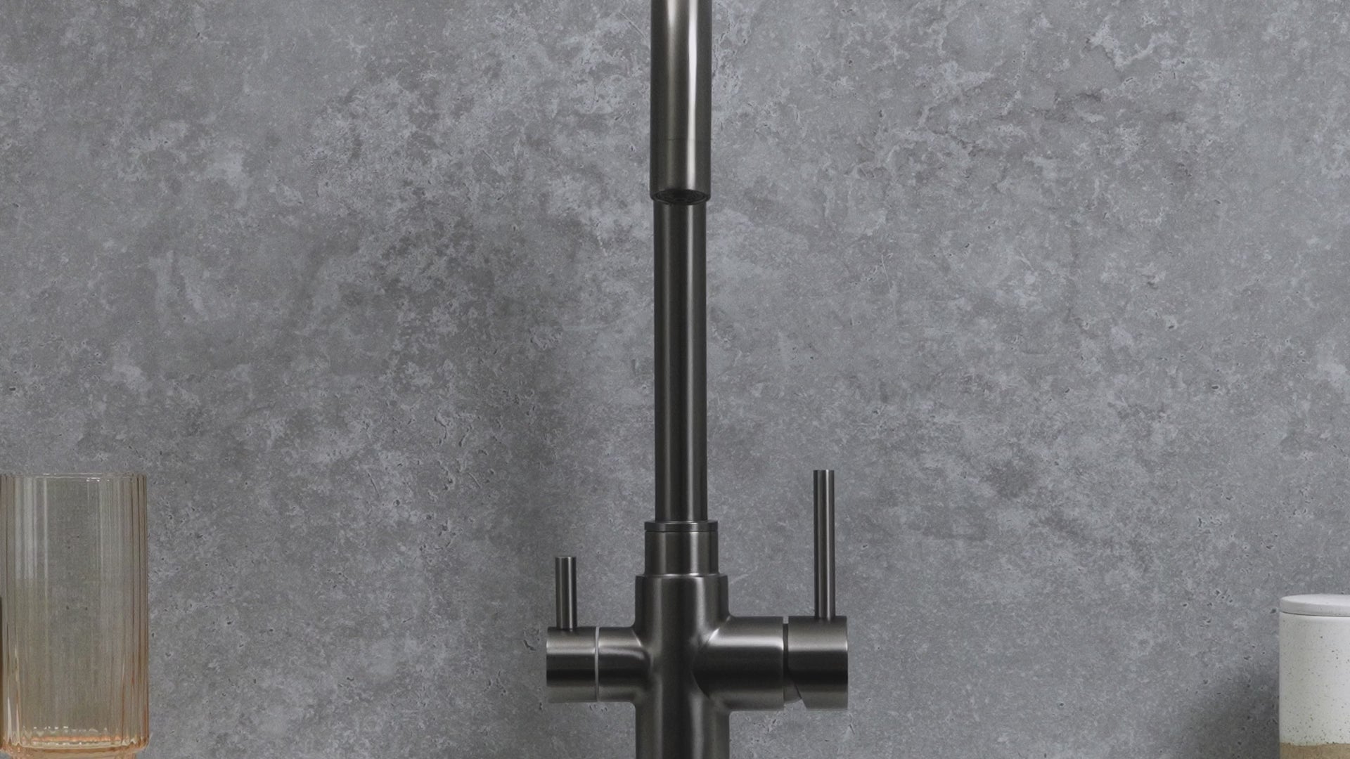 Fleta Brushed Gunmetal 3 Way Filter Water Tap