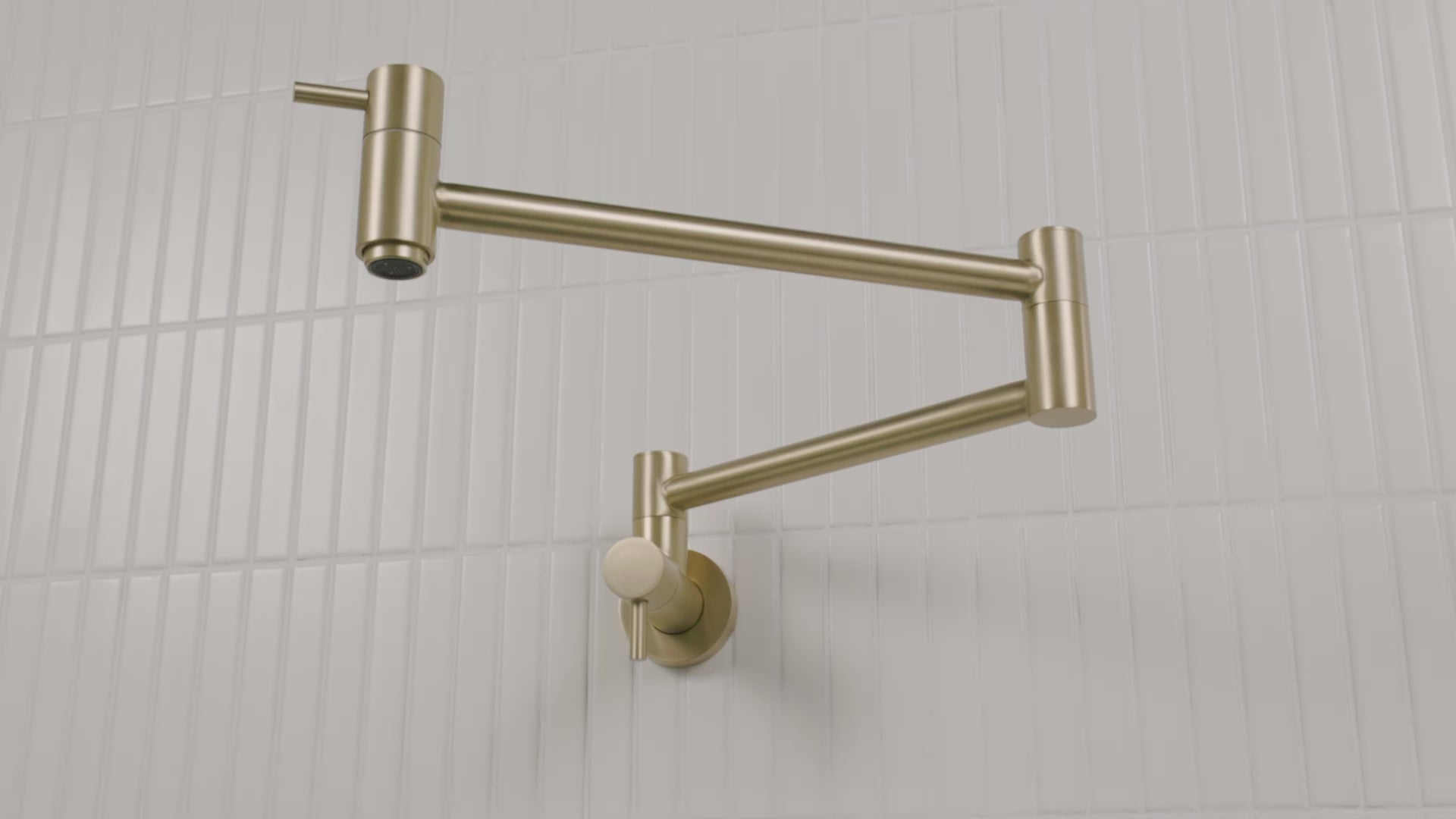 Winslow Wall Pot Filler Brushed Brass Gold