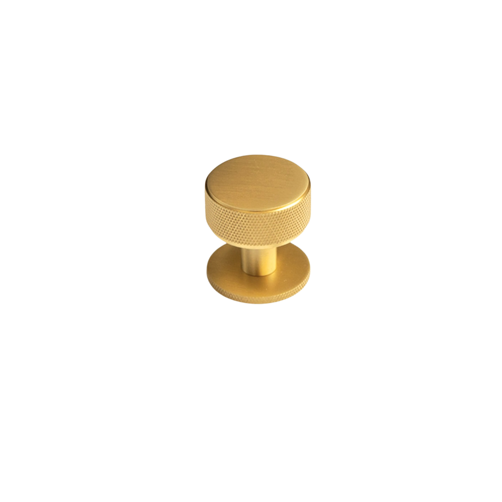 Momo Belgravia Solid Brass Round Knob 35mm Brushed Satin Brass