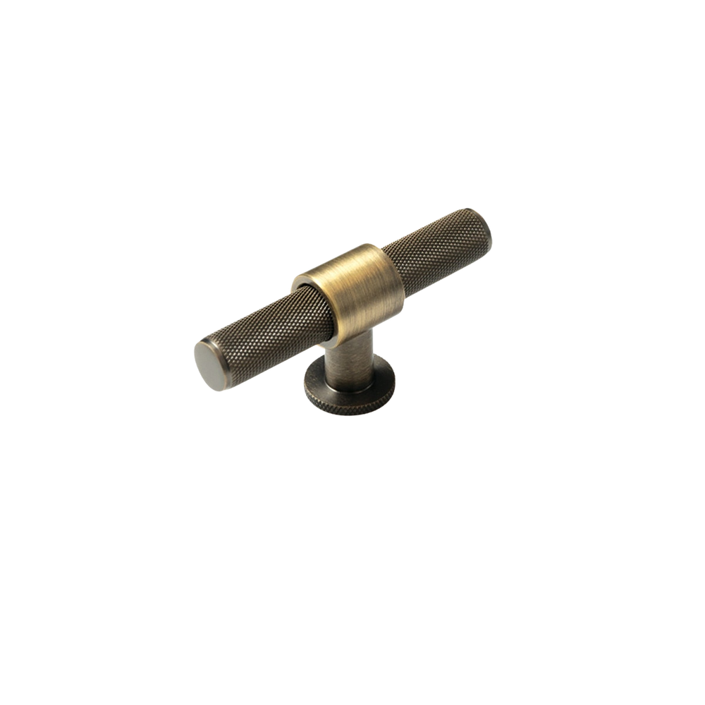 Momo Belgravia Solid Brass T Knob 82mm Dark Brushed Brass