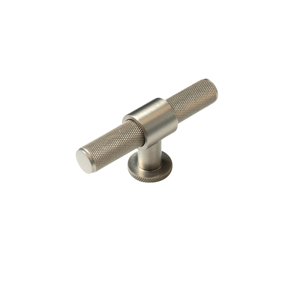 Momo Belgravia Solid Brass T Knob 82mm Dull Brushed Nickel