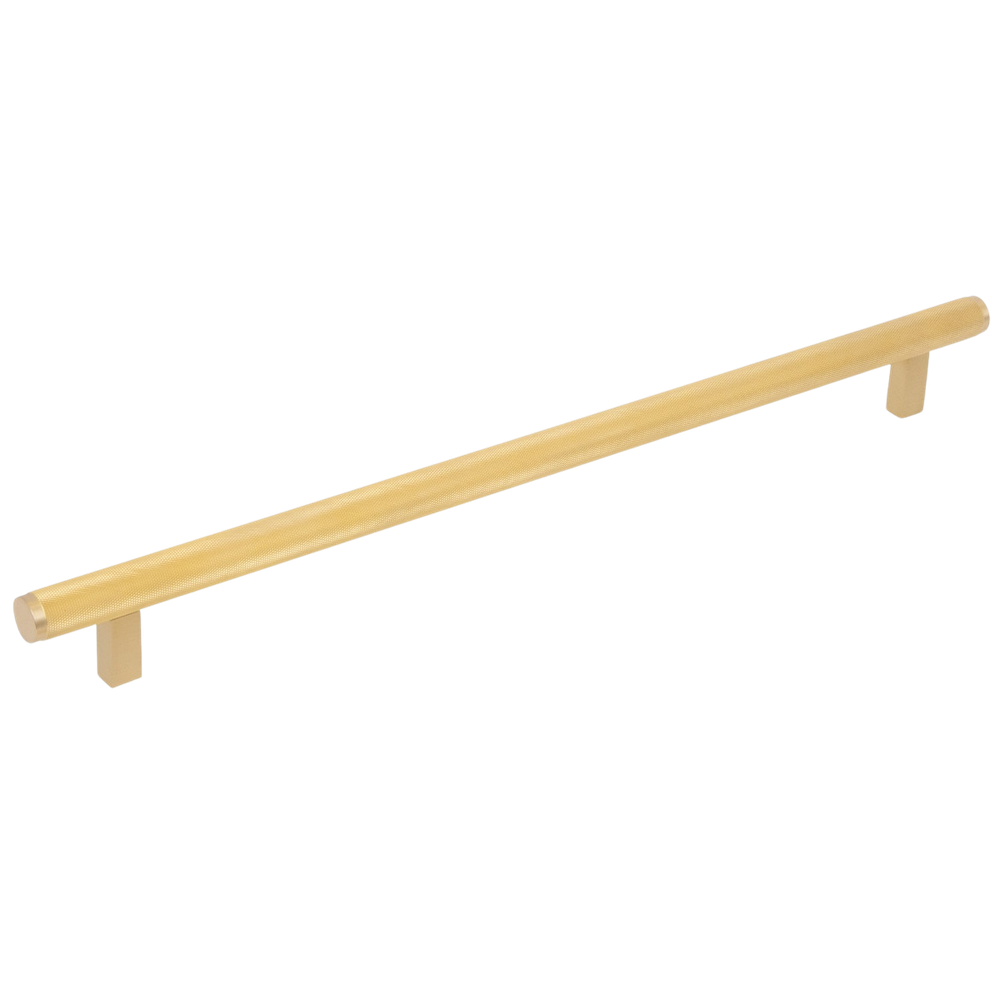 Momo Bellevue Solid Brass Knurled Appliance Pull 416mm Brushed Satin Brass